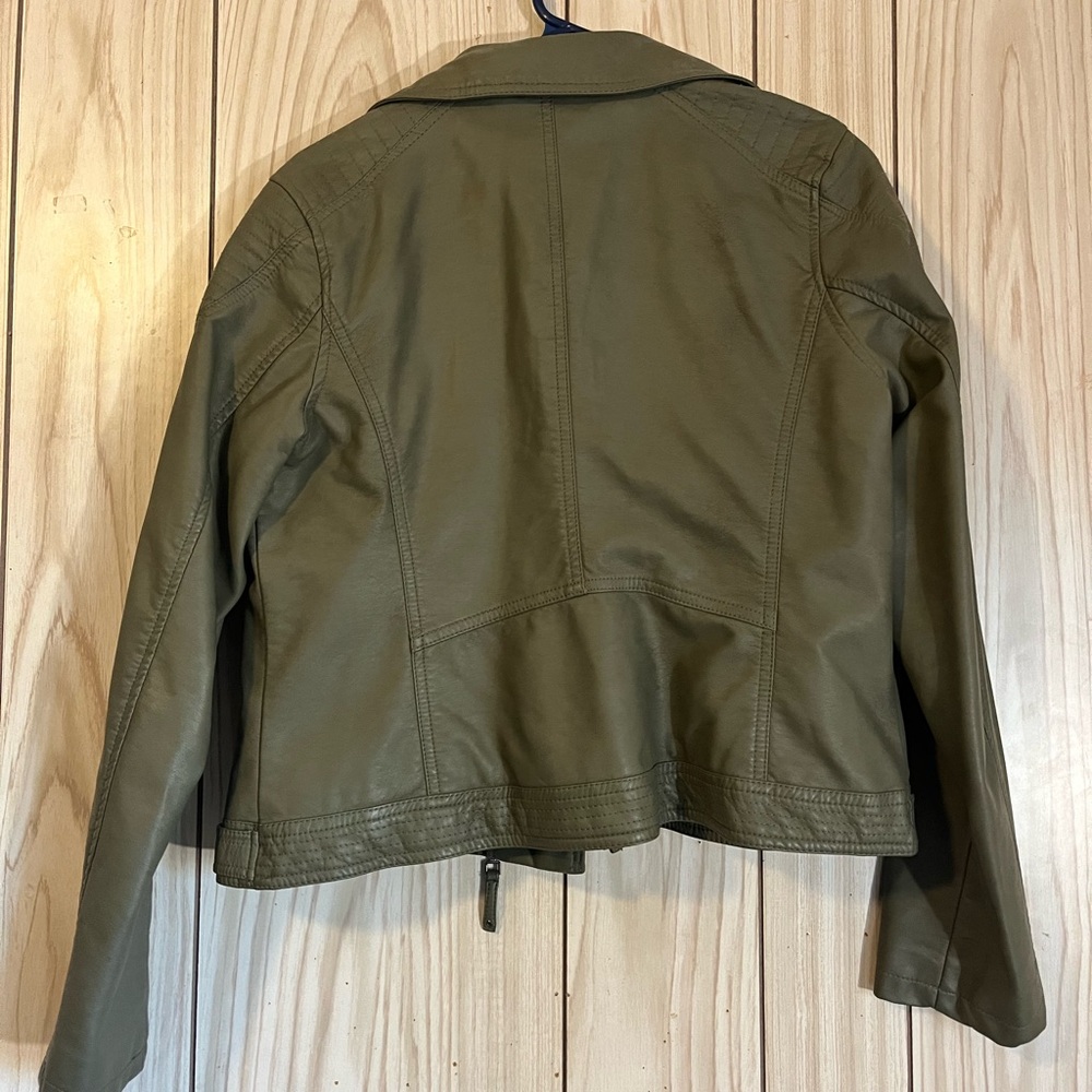 Dark Green Moto Jacket - Picture 6 of 8